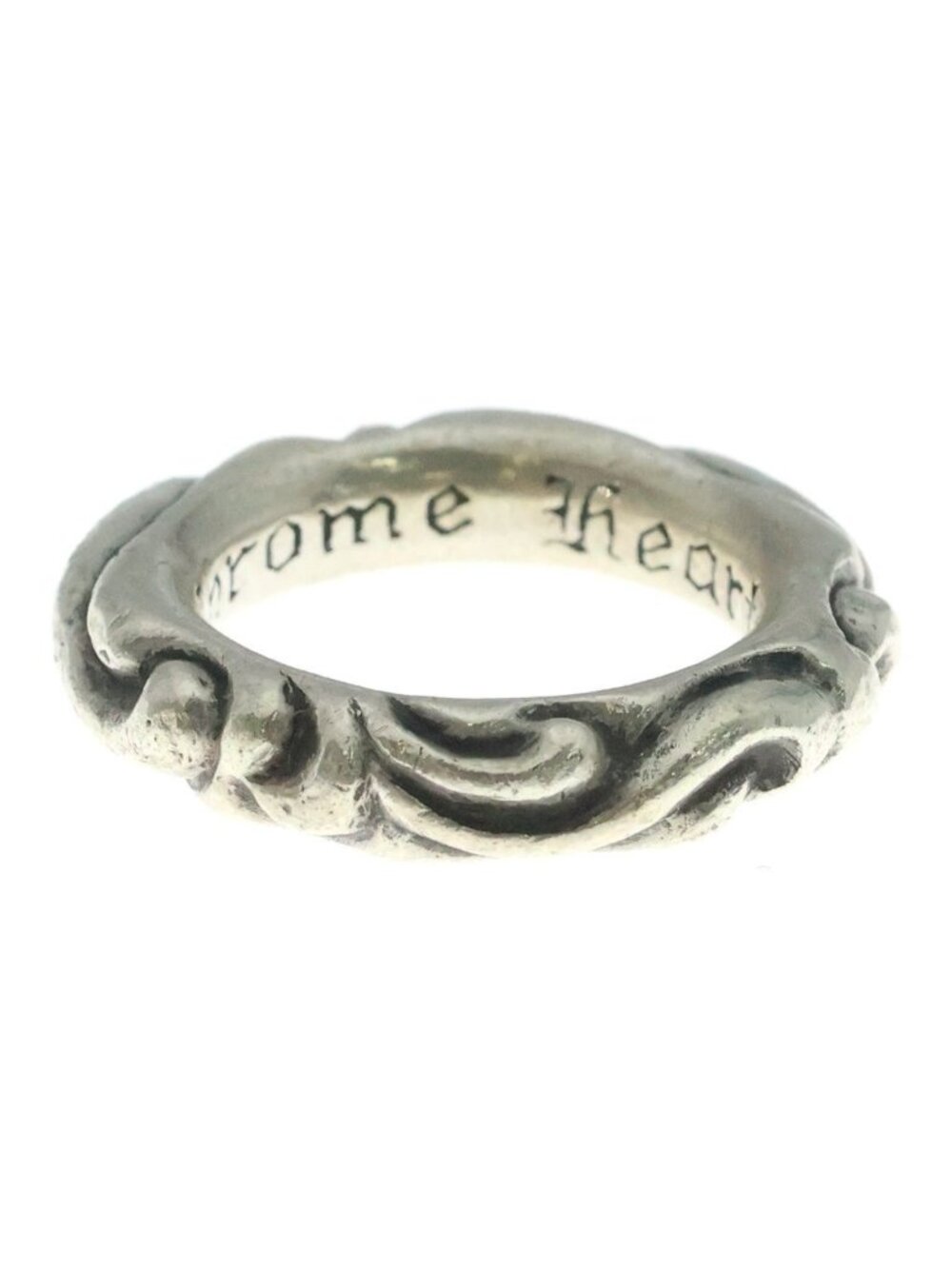 Chrome Hearts Scrl Band Scroll Ring Silver